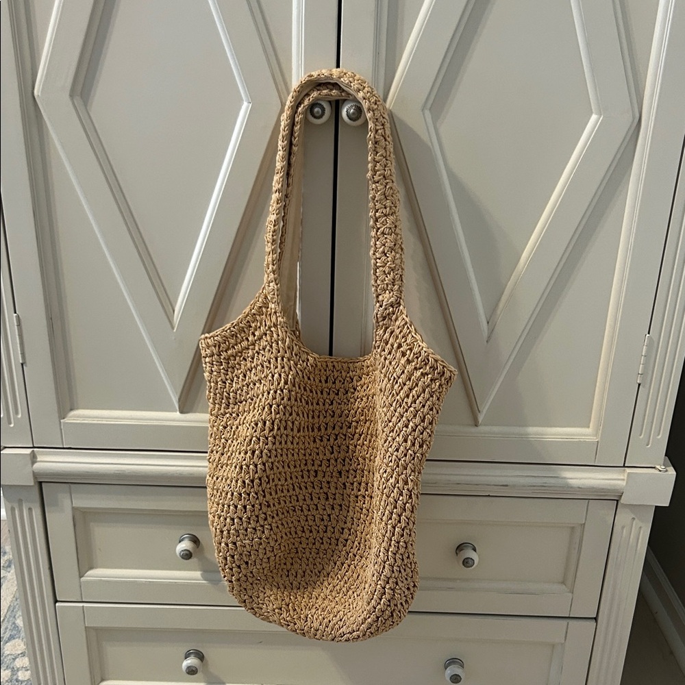 Handwoven Tan Tote Bag